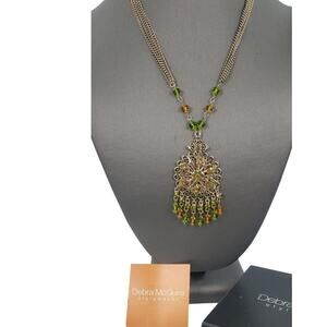 Vintage Debra McGuire Stylemaker Multi Strand Ornate Drop Necklace -Original Box